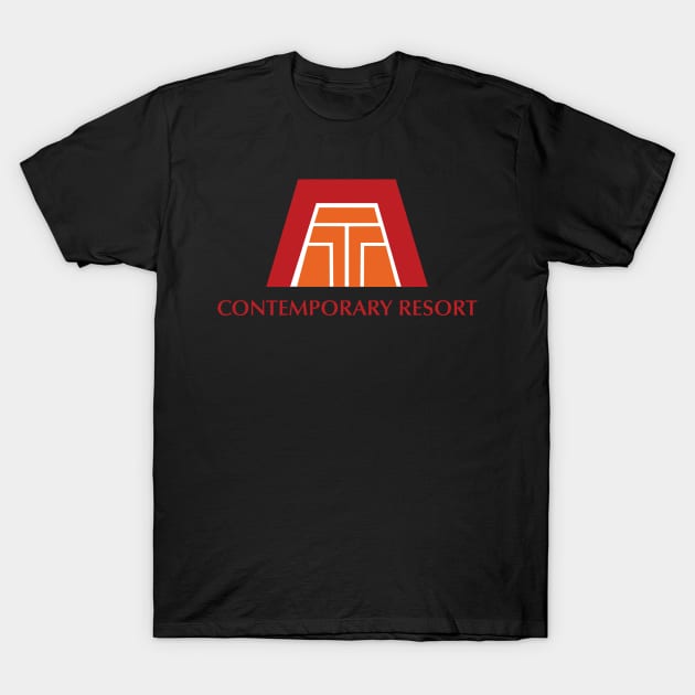 Retro Contemporary Resort Logo T-Shirt by Mouse Magic with John and Joie